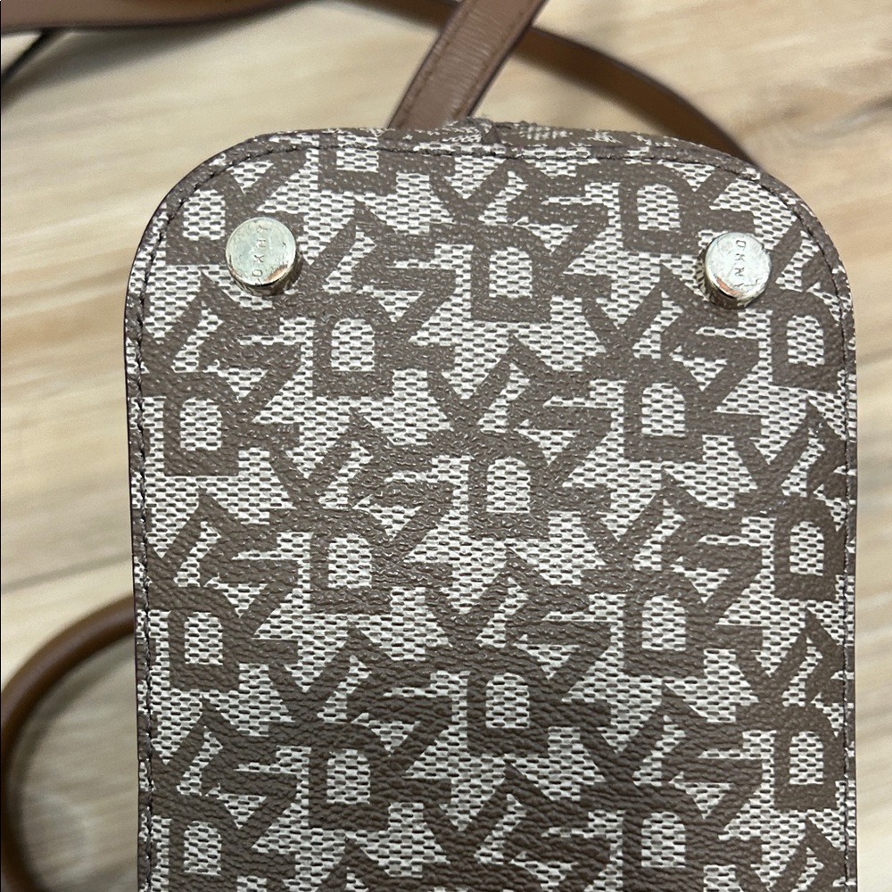 DKNY Brown Patterned Crossbody Bag - Picture 3 of 5